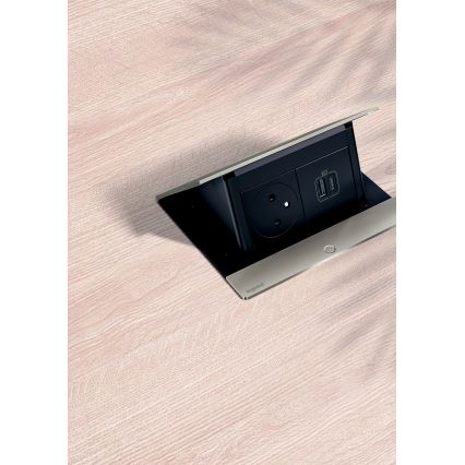 Legrand 654800 - Steckdosen-Gestell für Tischplatte POP-UP 4M silbern