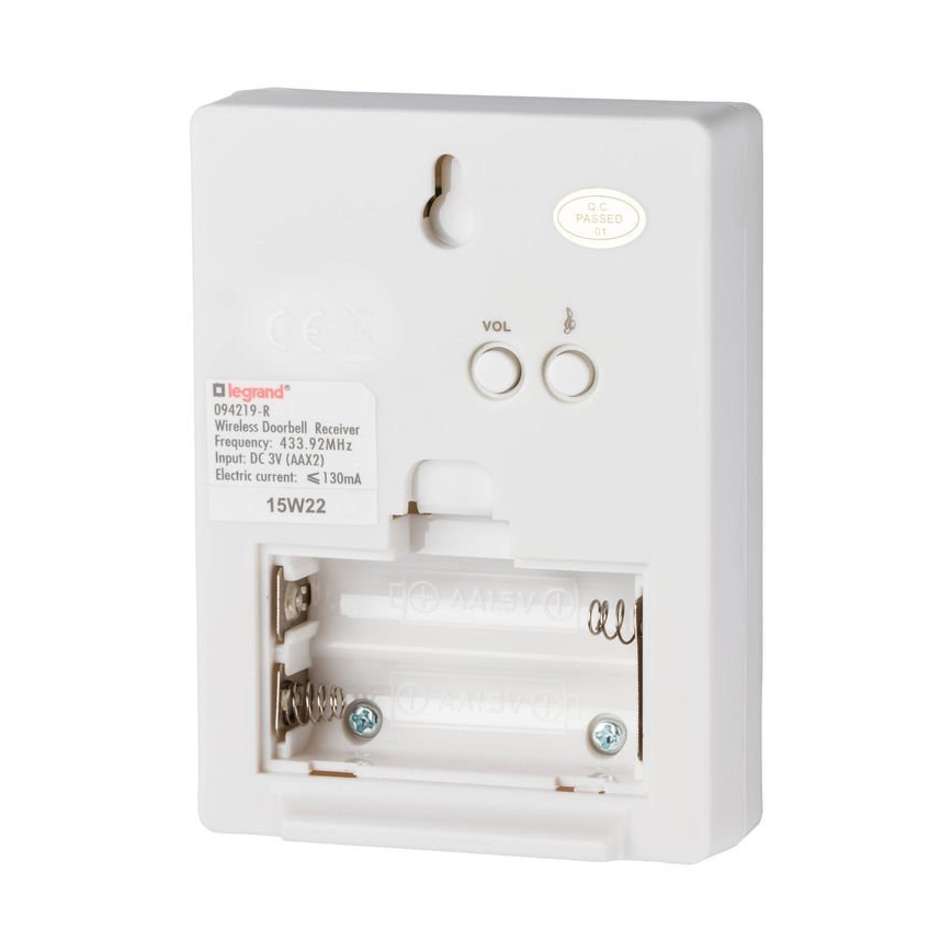 Legrand 94219 - kabellose Klingel ELIOT 230V weiß