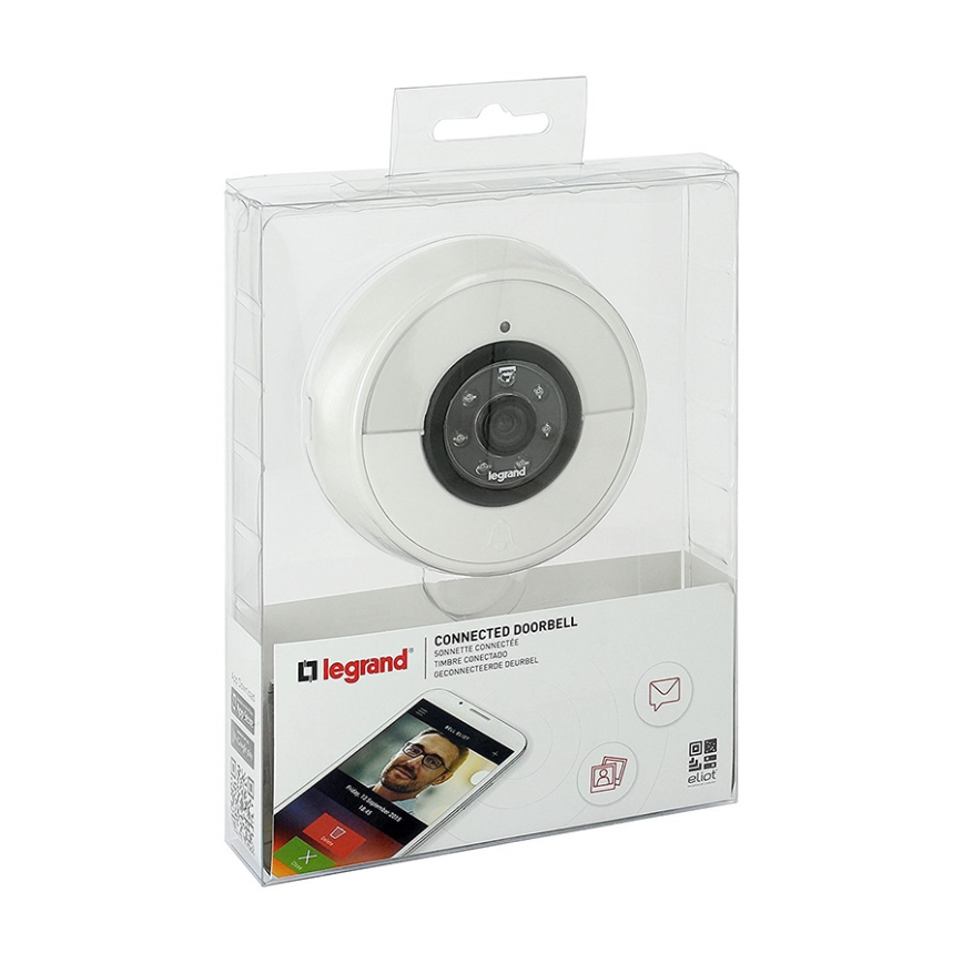 Legrand 94230 - kabellose Klingel + WIFI Kamera ELIOT weiß