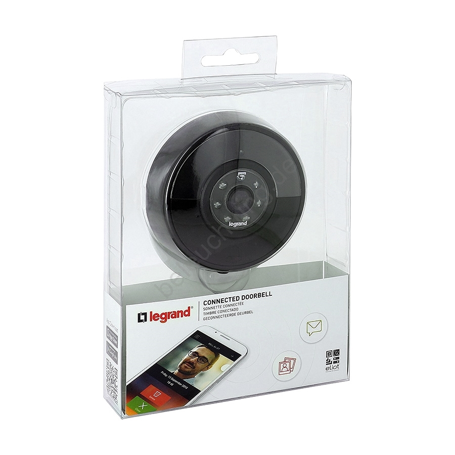 Legrand 94231 - kabellose Klingel + WIFI Kamera ELIOT schwarz