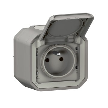 Legrand - Außensteckdose 250V/16A PLEXO IP55 grau