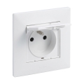 Legrand - Außensteckdose mit Rahmen NILOE STEP 250V IP44 weiß