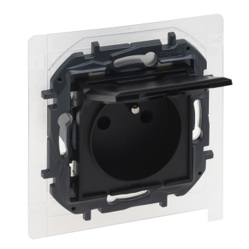 Legrand - Außensteckdose ohne Rahmen 250 V/16 A NILOE STEP IP44 schwarz