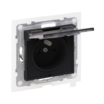 Legrand - Außensteckdose ohne Rahmen 250V/16A NILOE STEP IP44 schwarz
