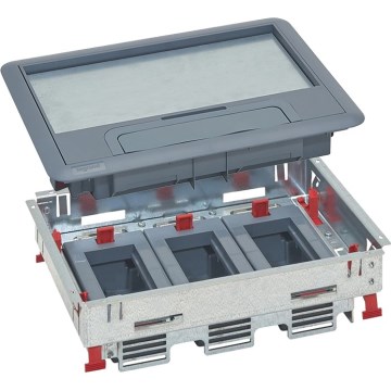 LEGRAND - Bodenbox für Doppelböden 12 Module (6 Geräte 45x45)