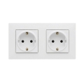 Legrand - Doppel-Schuko-Steckdose für den Haushalt mit Rahmen NILOE STEP 250 V weiß