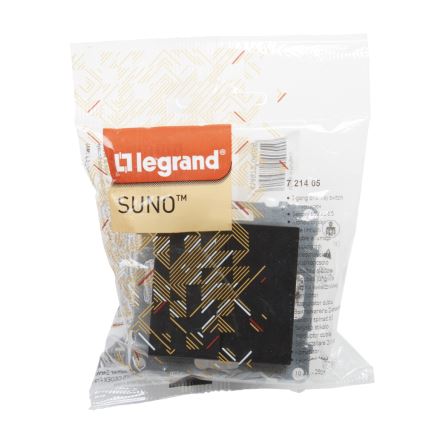 Legrand - Doppelschalter SUNO ohne Rahmen, Nr. 5, schwarz