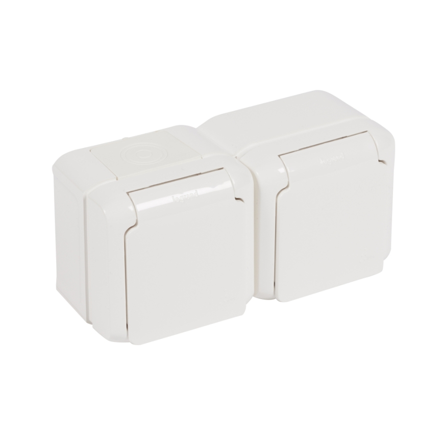 Legrand - Doppelsteckdose FORIX 250V IP44 weiß