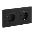 Legrand - Doppelsteckdose für den Hausgebrauch SCHUKO NILOE STEP 250V schwarz