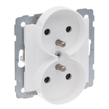 Legrand - Doppelsteckdose ohne Rahmen 250 V/16 A SUNO weiß