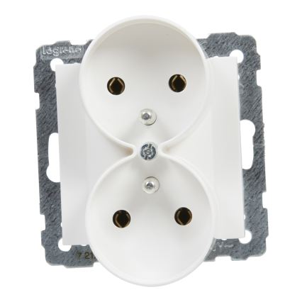 Legrand - Doppelsteckdose ohne Rahmen 250 V/16 A SUNO weiß
