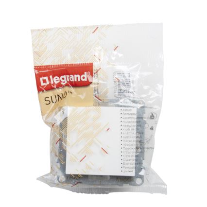 Legrand - Einfacher rahmenloser Schalter Nr. 1/0 SUNO Weiß