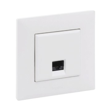 Legrand - Ethernet-Steckdose RJ45 mit Rahmen NILOE STEP weiß