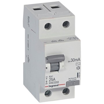 Legrand - Fehlerstromschutzschalter 2-polig RX3 2P 25 A 30 mA AC