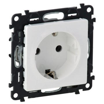 Legrand - Haushalts-SCHUKO-Steckdose ohne Rahmen VALENA LIFE 250V schwarz
