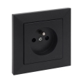 Legrand - Haushaltssteckdose mit Rahmen SUNO 250V schwarz