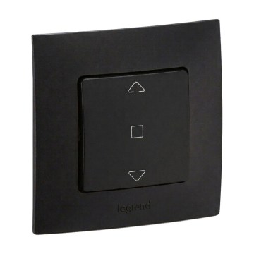 Legrand - Jalousienschalter mit Rahmen NILOE schwarz