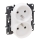 Legrand - Rahmenlose Doppelsteckdose für den Wohnbereich 250V/16A NILOE STEP weiß