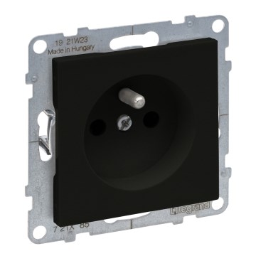 Legrand - Rahmenlose Haushaltssteckdose 250V/16A SUNO schwarz