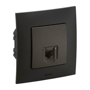 Legrand - RJ45-Ethernet-Dose mit Rahmen NILOE schwarz