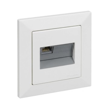 Legrand - RJ45-Netzwerkdose mit Rahmen SUNO weiß