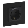 Legrand - SCHUKO-Steckdose für den Wohnbereich mit Rahmen NILOE STEP 250V schwarz