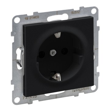 Legrand - SCHUKO-Steckdose, rahmenlos, SUNO, 250V, schwarz
