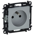 Legrand - Steckdose ohne Rahmen VALENA LIFE 250V IP44 Aluminium