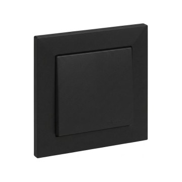 Legrand - Treppenhaus-Schalter Nr. 6 mit Rahmen SUNO schwarz