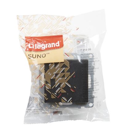 Legrand - Treppenhaus-Schalter rahmenlos Nr. 6 SUNO schwarz