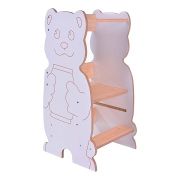 Lernturm BEAR weiß/Ahorn