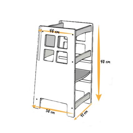 Lernturm KULE 90x50 cm braun