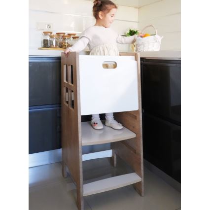 Lernturm KULE 90x50 cm braun/weiß