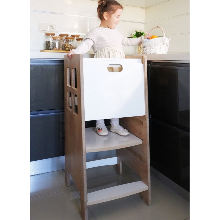 Lernturm KULE 90x50 cm braun/weiß