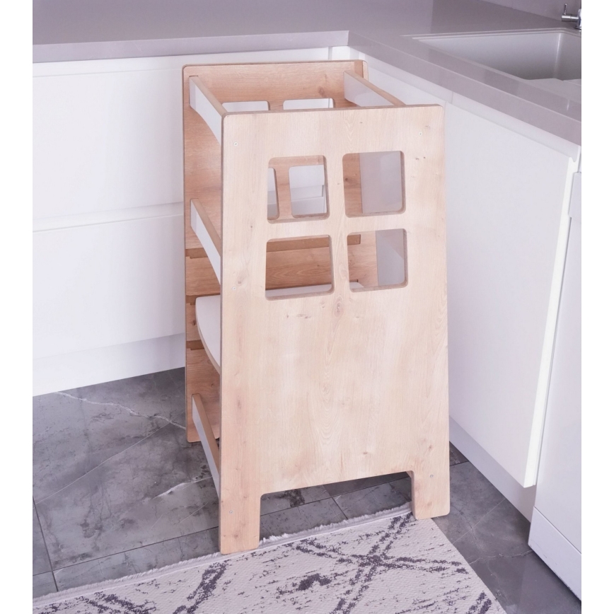 Lernturm KULE 90x50 cm braun/weiß