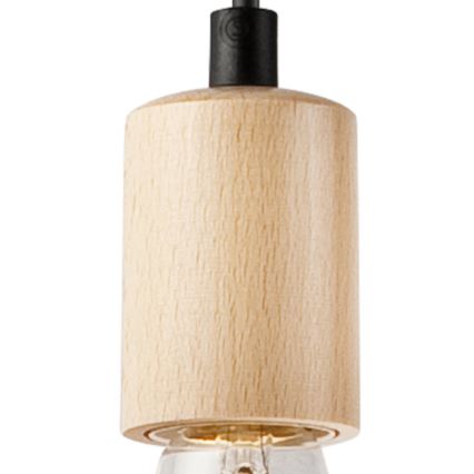 Deckenleuchte an Kabel LEON 1xE27/60W/230V Buche