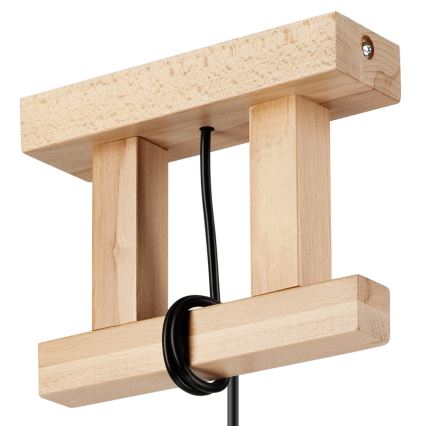 Deckenleuchte an Kabel LEON 1xE27/60W/230V Buche