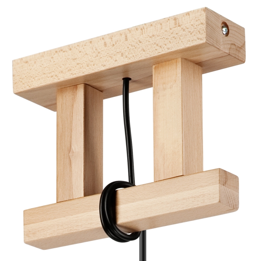 Deckenleuchte an Kabel LEON 1xE27/60W/230V Buche