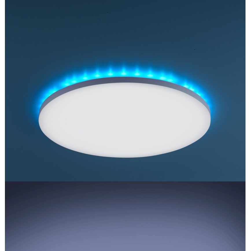 Leuchten Direkt 15602-16 - LED RGBW Dimmbare Deckenleuchte GUSTAV LED/20.3W/230V + LED/1.8W 2700-5000K + Fernbedienung