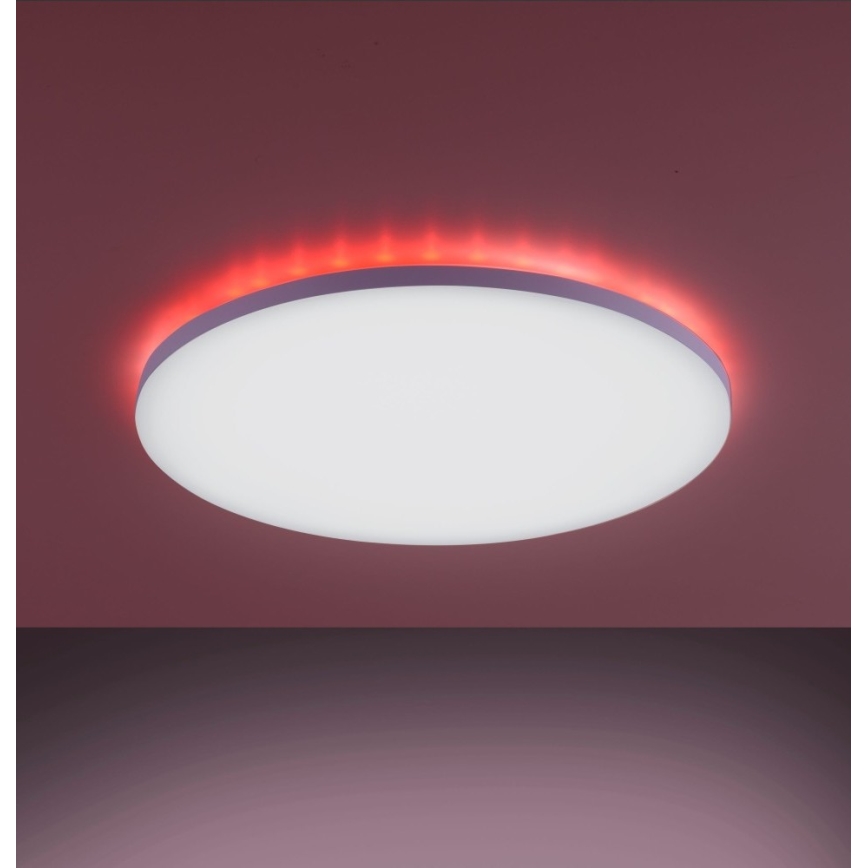 Leuchten Direkt 15602-16 - LED RGBW Dimmbare Deckenleuchte GUSTAV LED/20.3W/230V + LED/1.8W 2700-5000K + Fernbedienung