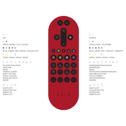 Leuchten Direkt 11212-16 - Dimmbare LED-RGBW-Stehleuchte NAOMI LED/10W/230V 2700-5000K Wi-Fi TUYA + Fernbedienung