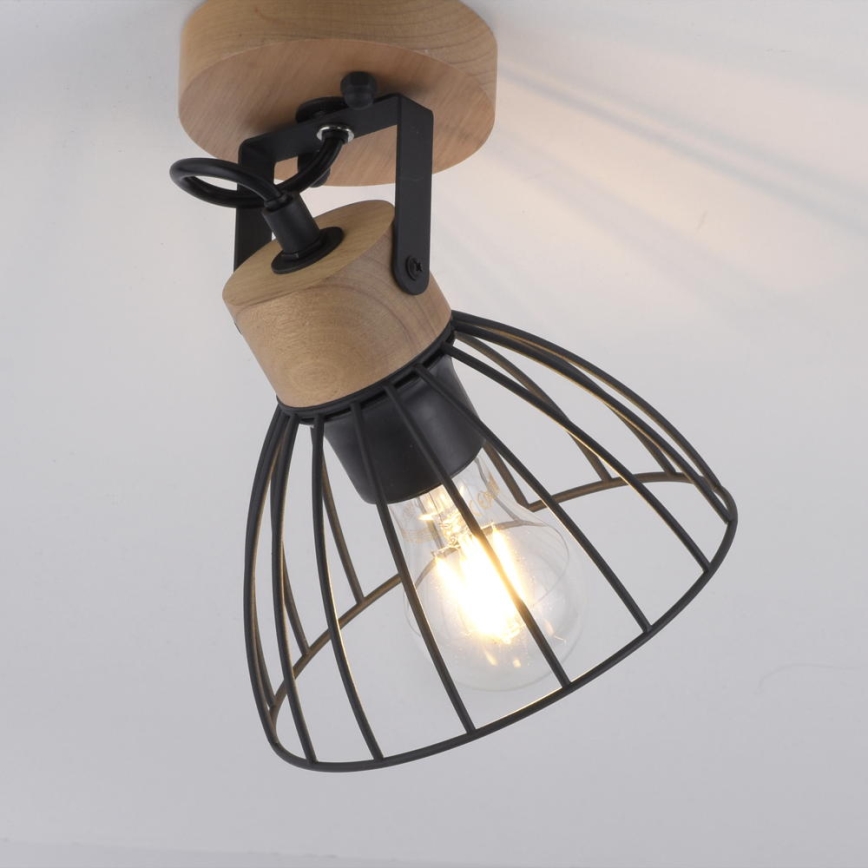 Leuchten Direkt 11416-18 - Wandstrahler LAMI 1xE27/25W/230V Akazie/schwarz