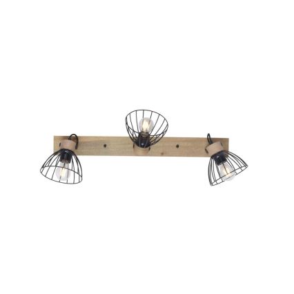 Leuchten Direkt 11418-18 - Einbauleuchte LAMI 3xE27/25W/230V Akazie/Metall