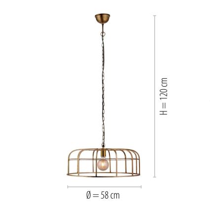 Leuchten Direkt 11493-60 - Kronleuchter an Kette AMIR 1xE27/25W/230V