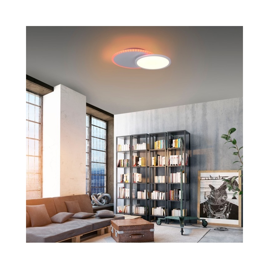 Leuchten Direkt 11662-16 - Dimmbare LED-RGB-Deckenleuchte ARENDA LED/21W/230V + Fernbedienung