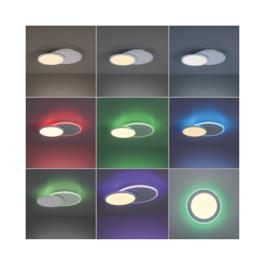Leuchten Direkt 11662-16 - Dimmbare LED-RGB-Deckenleuchte ARENDA LED/21W/230V + Fernbedienung