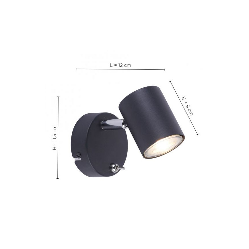 Leuchten Direkt - LED TARIK Wand-Spotlight 11941-13 1xGU10/5W/230V