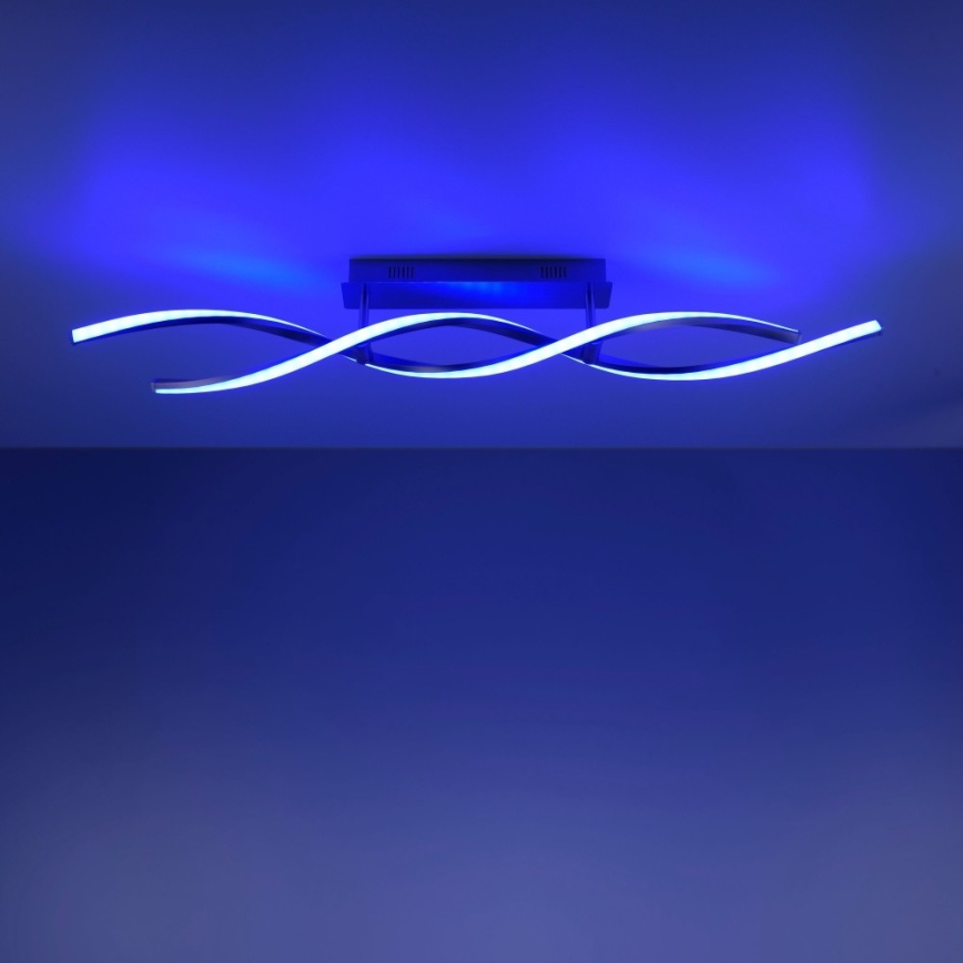 Leuchten Direkt 11993-55 - LED RGB Dimmbarer Aufbaulüster SWING 2xLED/8,5W/230V 2700-5000K + Fernbedienung