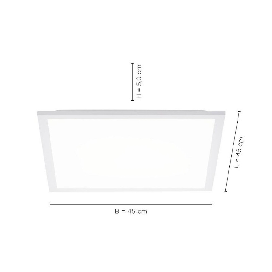 Leuchten Direkt 12201-16 - LED-Deckenleuchte FLAT LED/22W/230V