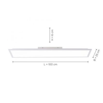 Leuchten Direkt 12204-16 - LED-Deckenleuchte FLAT LED/24W/230V